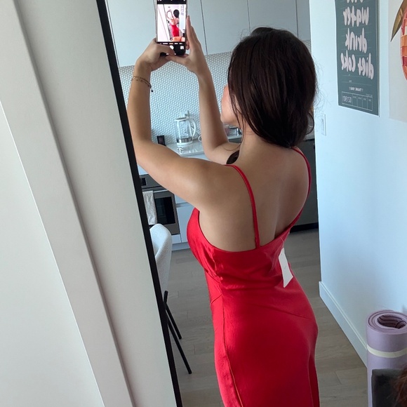 Frank & Oak midi red dress - Picture 4 of 4